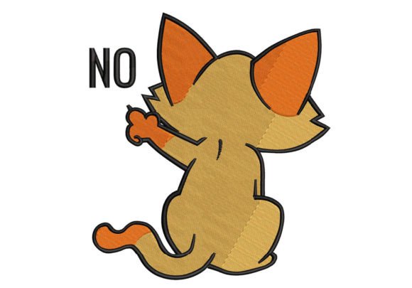 Adorable Cat s Disapproval Embroidery