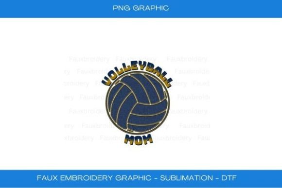 Faux Embroidery VolleyBall Mom Graphic Review