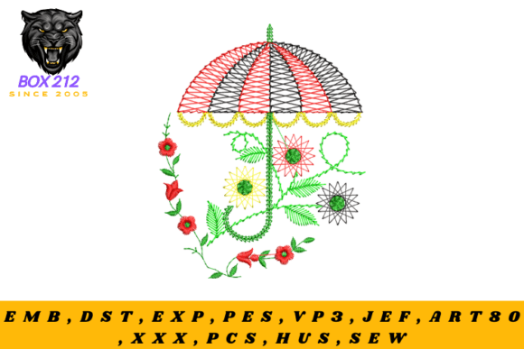 Flower Umbrella Digital Embroidery Review