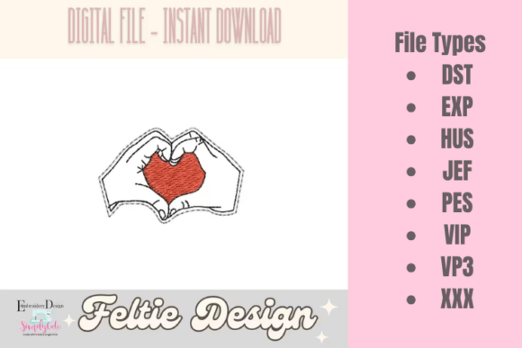 Love Valentine ITH Feltie Embroidery Review