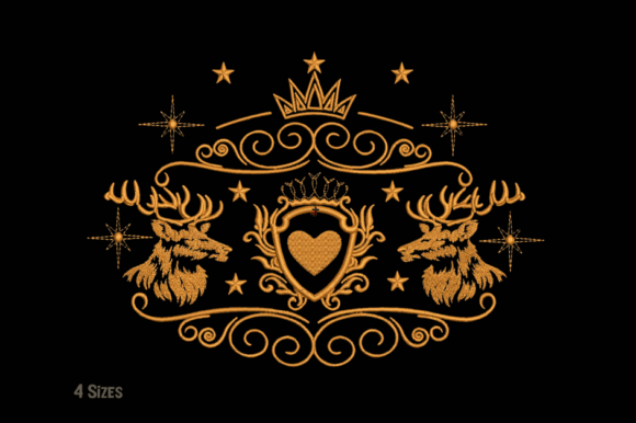 Royal Deer Crest Embroidery Design Review